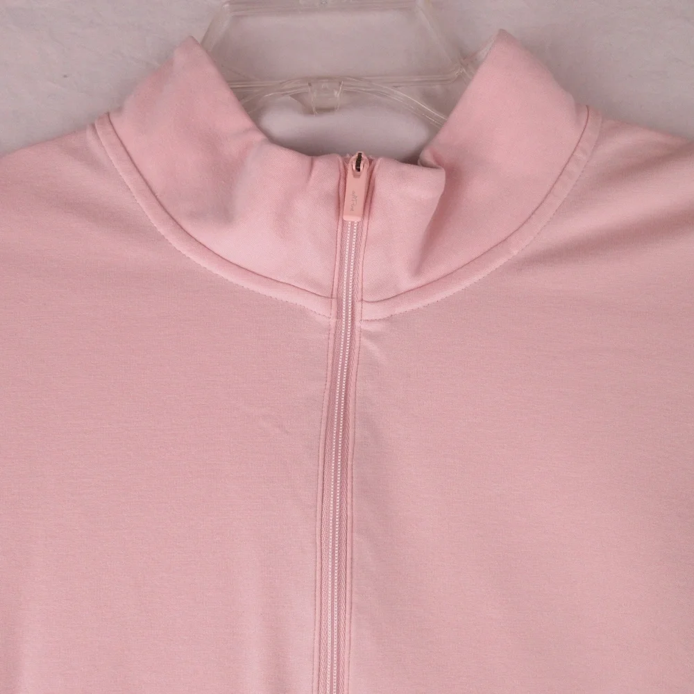 Adidas adiPure Pink Long Sleeve Quarter Zip Size M Stretch Lightweight Training